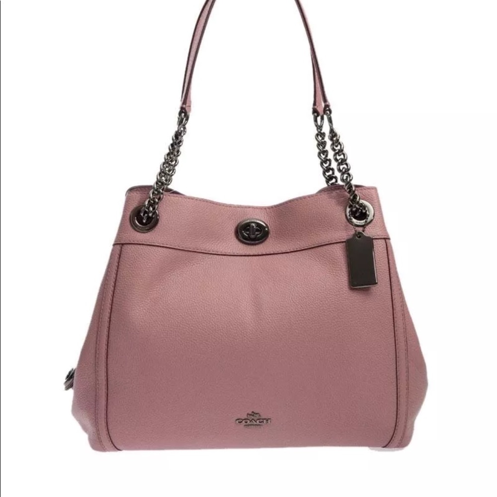 New Coach Turnlock Eddie Bag Pebbled Leather